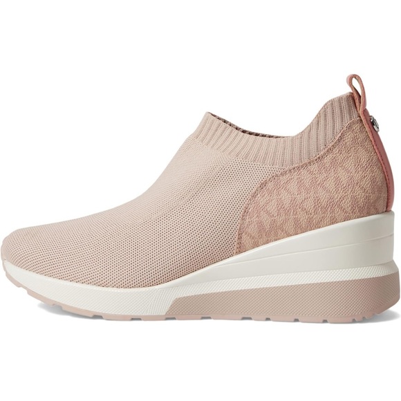 Michael Kors Mabel Stretch Knit Slip On Wedge Trainers - Picture 15 of 16